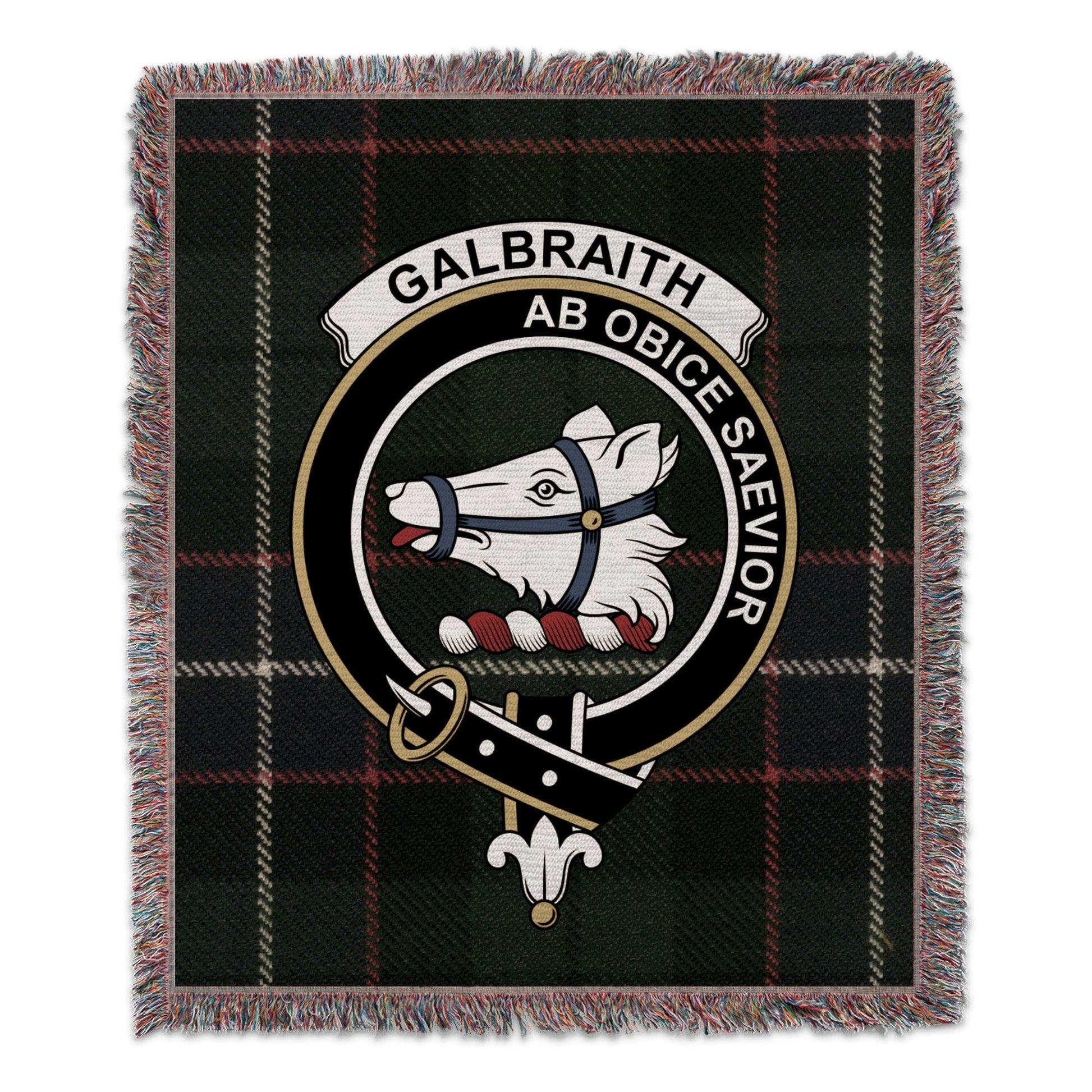 Physical Item 50" x 60" Galbraith Clan Scottish Tartan Woven Blanket