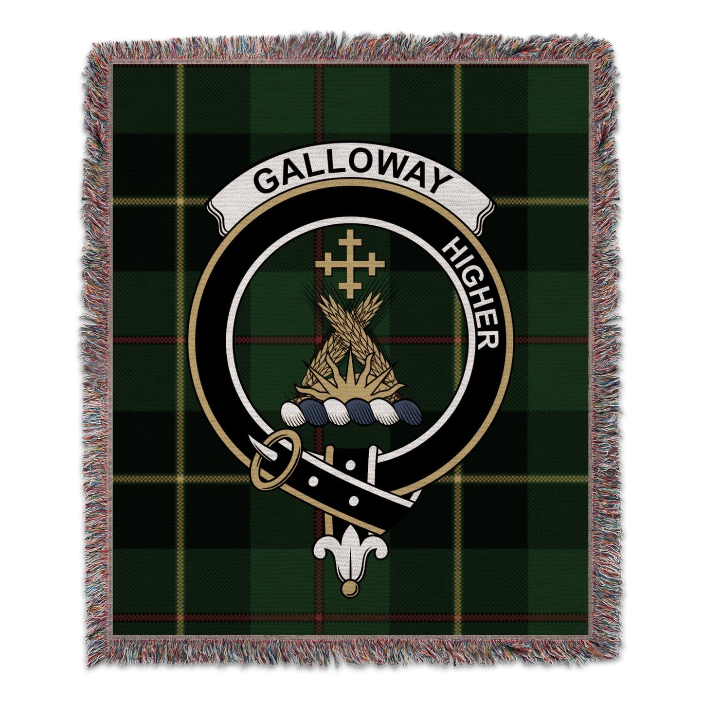 Physical Item 50" x 60" Galloway Clan Scottish Tartan Woven Blanket