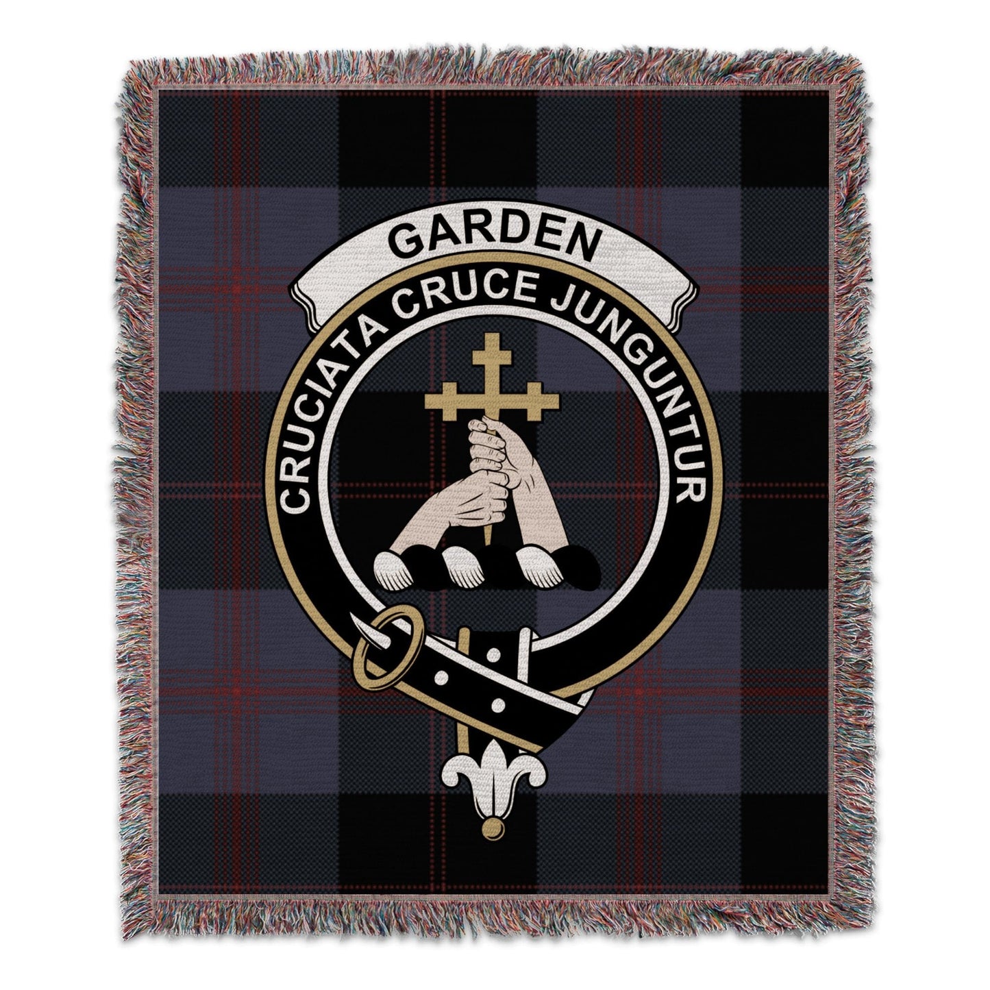 Physical Item 50" x 60" Garden Clan Scottish Tartan Woven Blanket