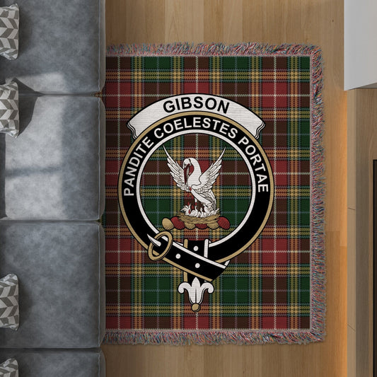 Physical Item 50" x 60" Gibson Clan Scottish Tartan Woven Blanket