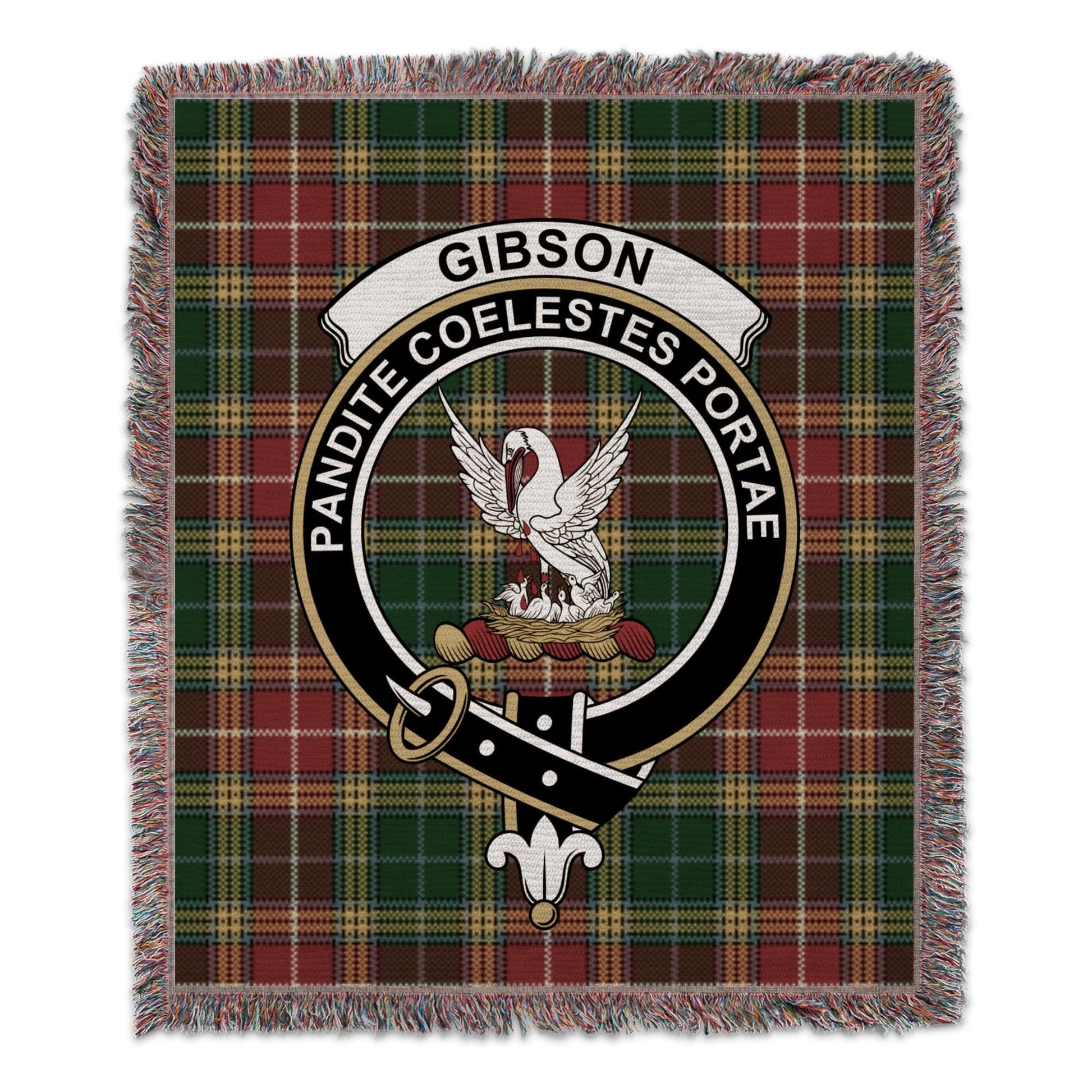 Physical Item 50" x 60" Gibson Clan Scottish Tartan Woven Blanket