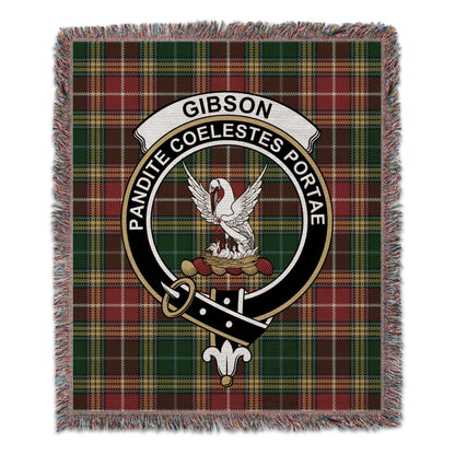 Physical Item 50" x 60" Gibson Clan Scottish Tartan Woven Blanket