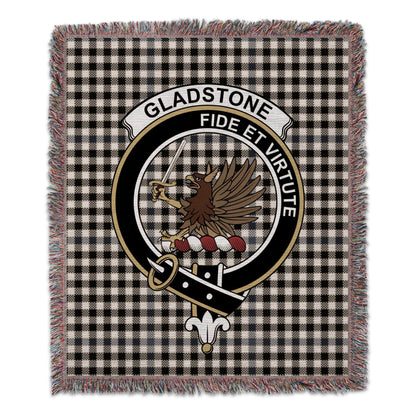 Physical Item 50" x 60" Gladstone Clan Scottish Tartan woven blanket