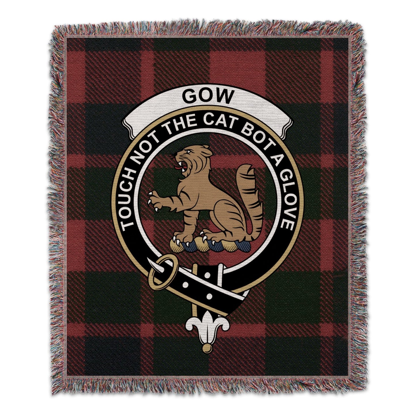 Physical Item 50" x 60" Gow Clan Scottish Tartan Woven Blanket