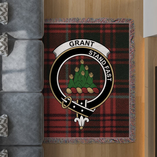 Physical Item 50" x 60" Grant Clan Scottish Tartan Woven Blanket