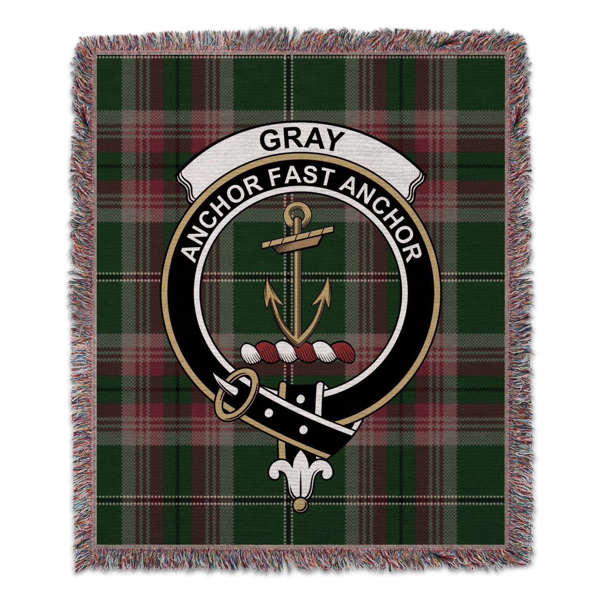 Physical Item 50" x 60" Gray Clan Scottish Tartan Woven Blanket