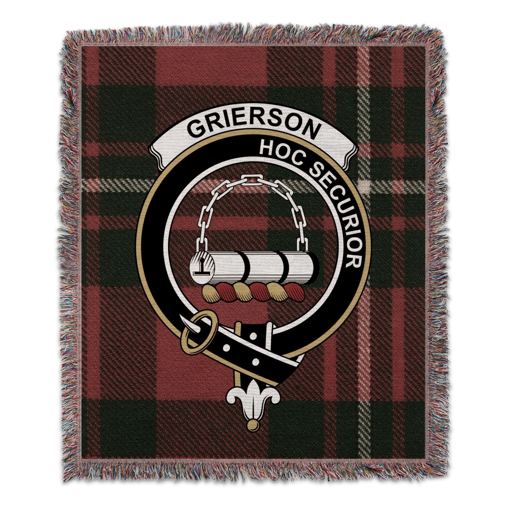 Physical Item 50" x 60" Grierson Clan Scottish Tartan Woven Blanket