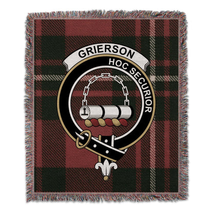 Physical Item 50" x 60" Grierson Clan Scottish Tartan Woven Blanket