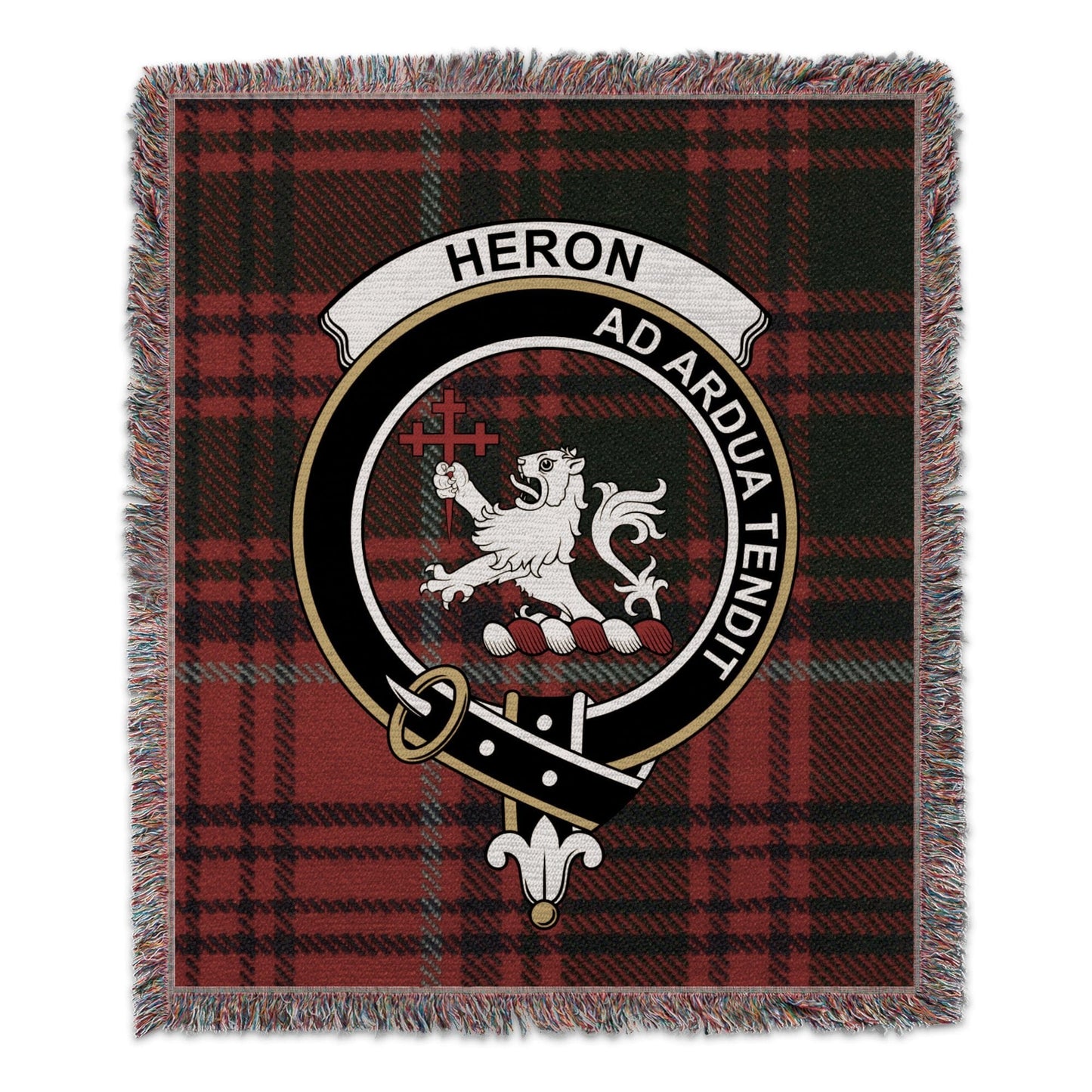 Physical Item 50" x 60" Heron Clan Scottish Tartan Woven Blanket