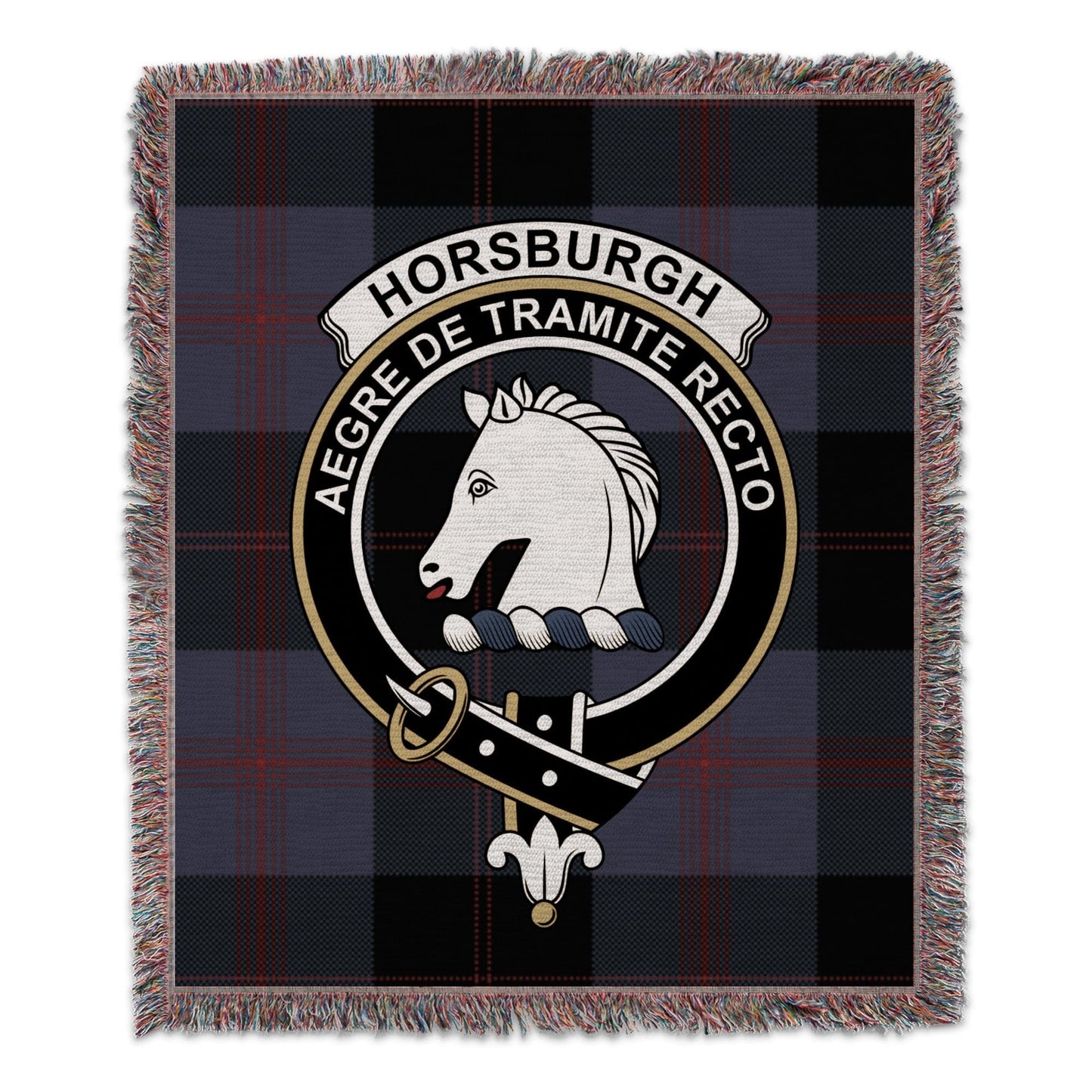 Physical Item 50" x 60" Horsburgh Clan Scottish Tartan Woven Blanket