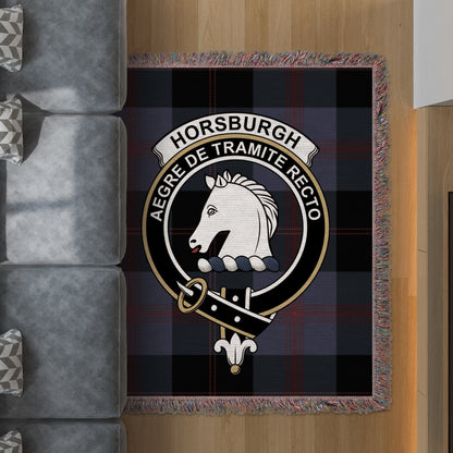 Physical Item 50" x 60" Horsburgh Clan Scottish Tartan Woven Blanket