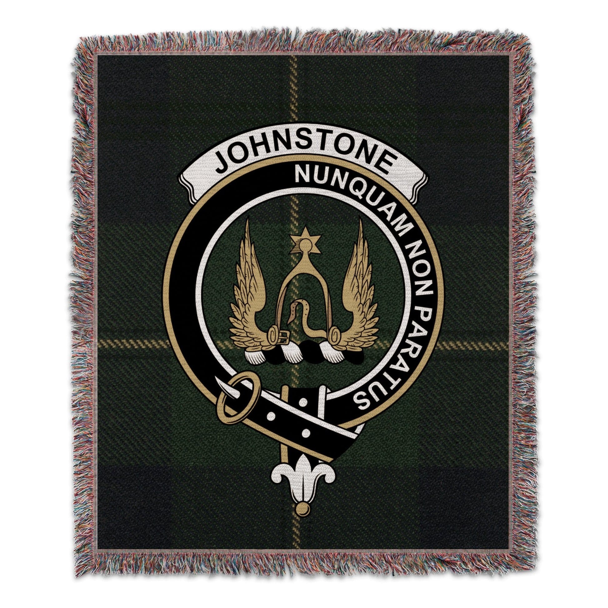 Physical Item 50" x 60" Johnstone Clan Scottish Tartan Woven Blanket