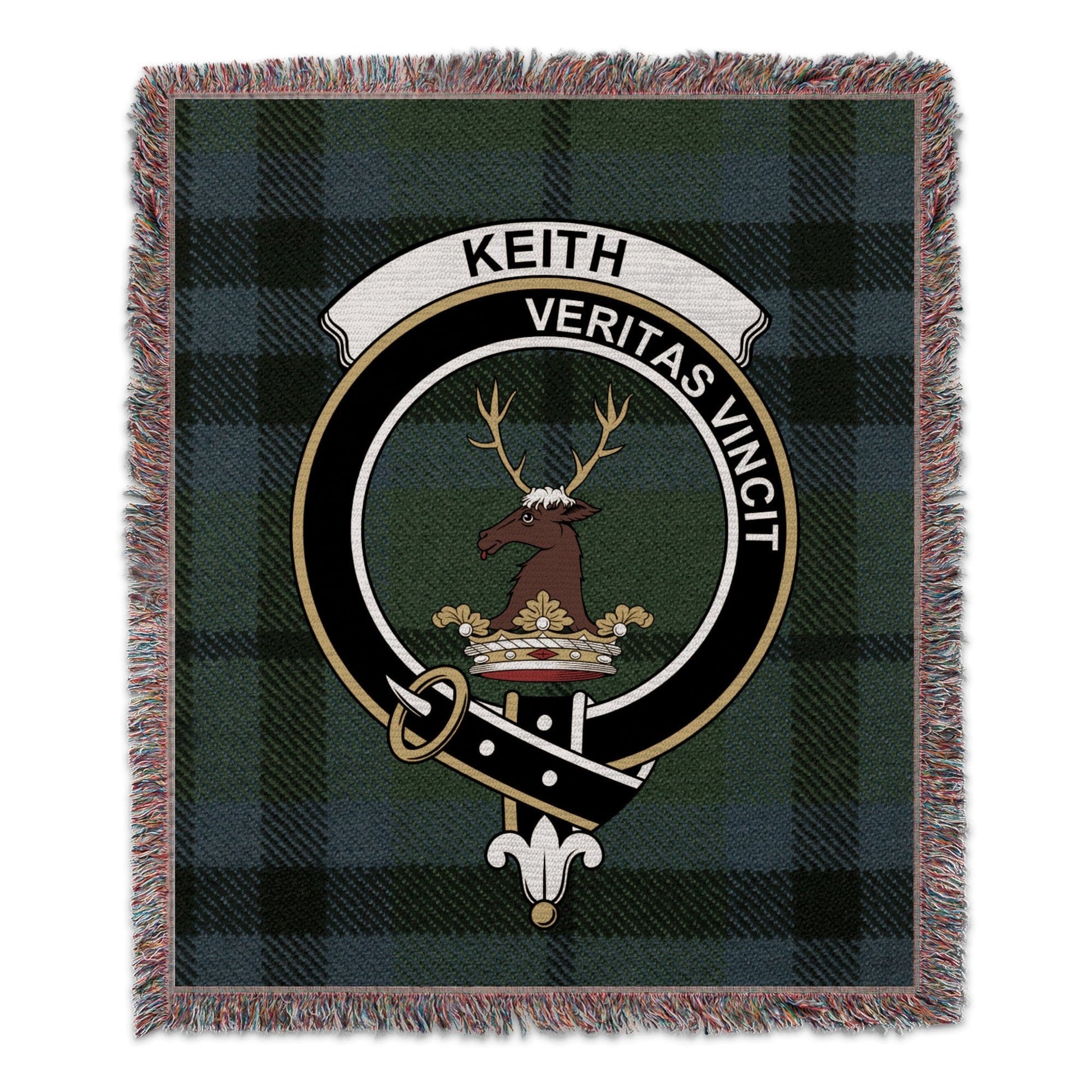 Physical Item 50" x 60" Keith Clan Scottish Tartan Woven Blanket