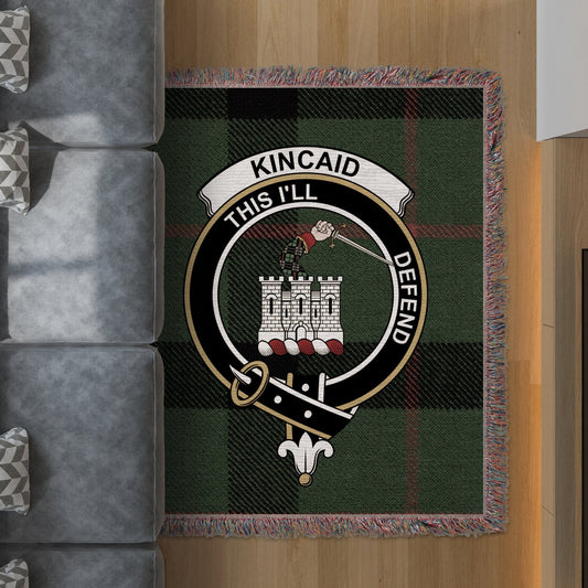 Physical Item 50" x 60" Kincaid Clan Scottish Tartan Woven Blanket