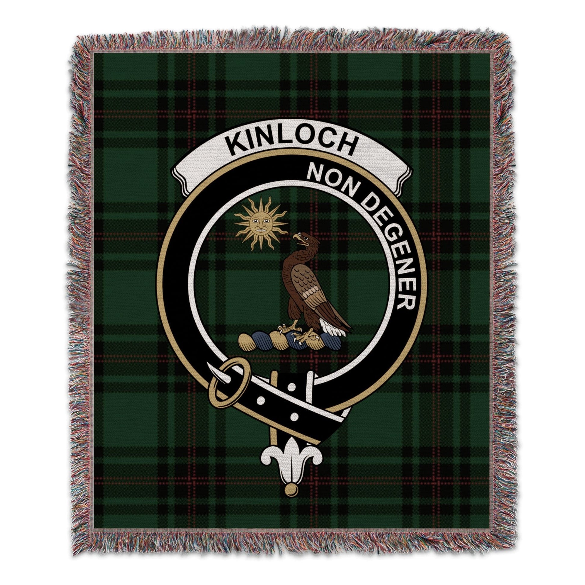 Physical Item 50" x 60" Kinloch Clan Scottish Tartan Woven Blanket