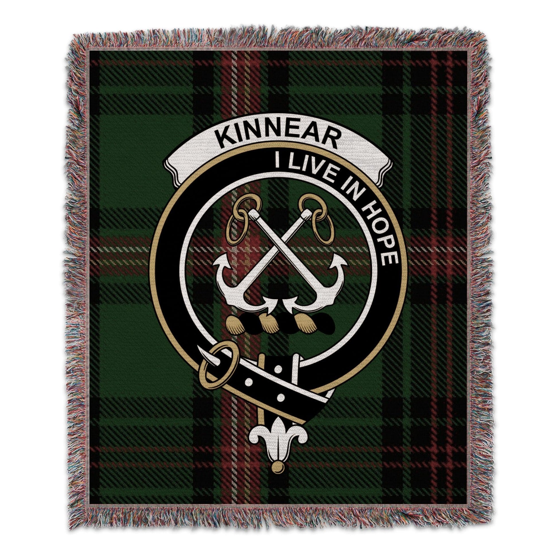 Physical Item 50" x 60" Kinnear Clan Scottish Tartan Woven Blanket