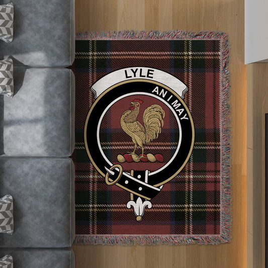 Physical Item 50" x 60" Lyle Clan Scottish Tartan Woven Blanket