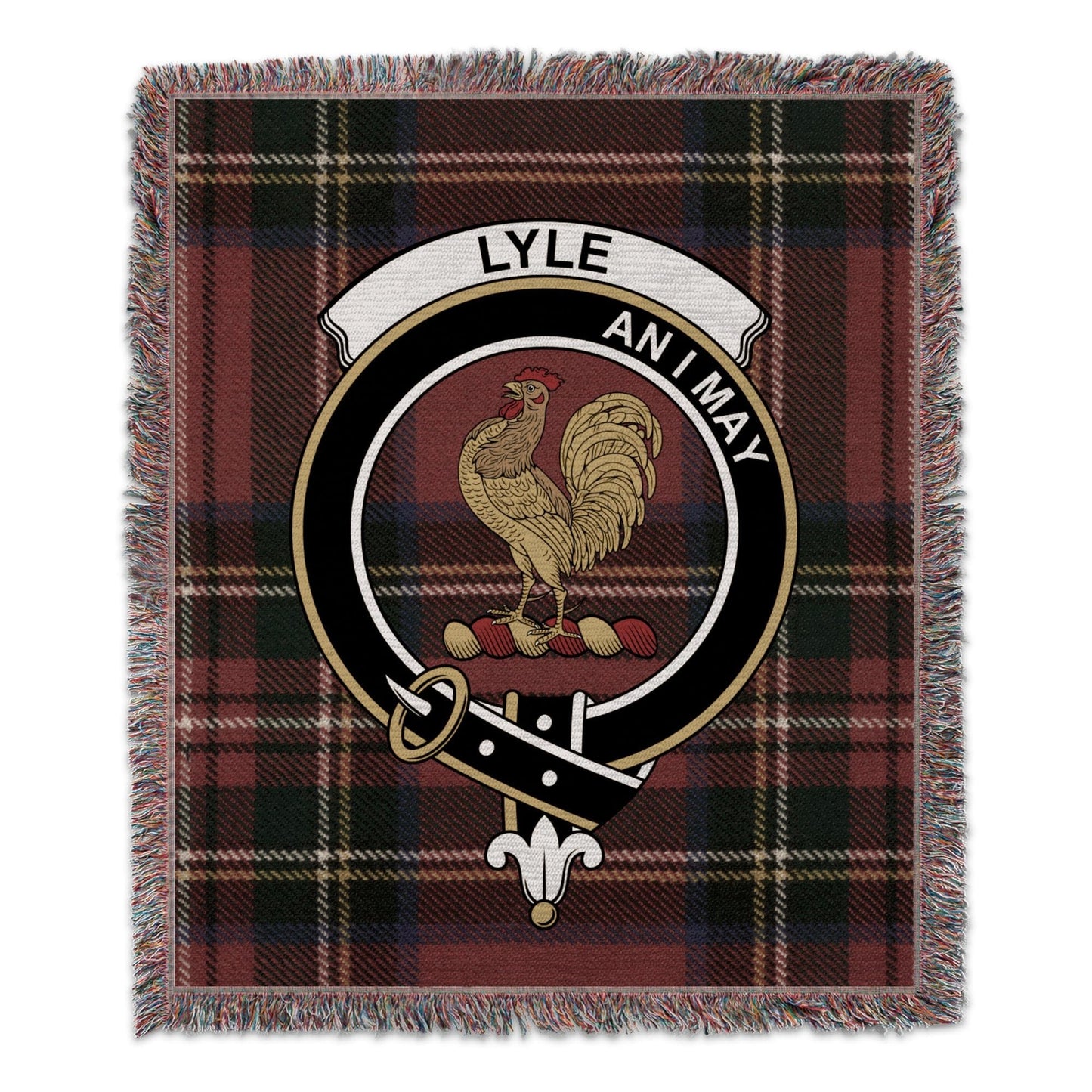 Physical Item 50" x 60" Lyle Clan Scottish Tartan Woven Blanket