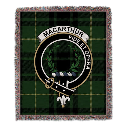 Physical Item 50" x 60" Macarthur Clan Scottish Tartan Woven Blanket