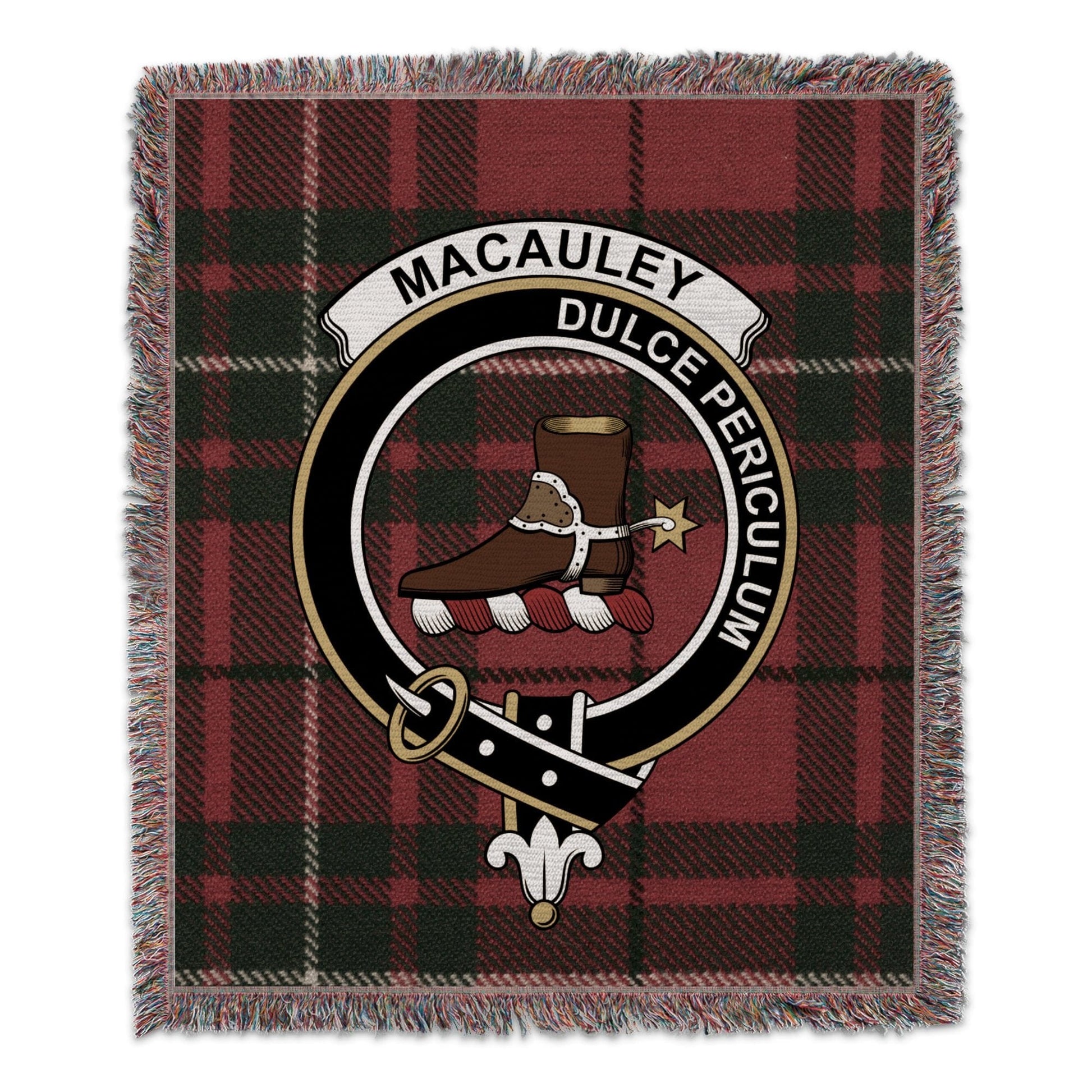 Physical Item 50" x 60" Macauley Clan Scottish Tartan Woven Blanket