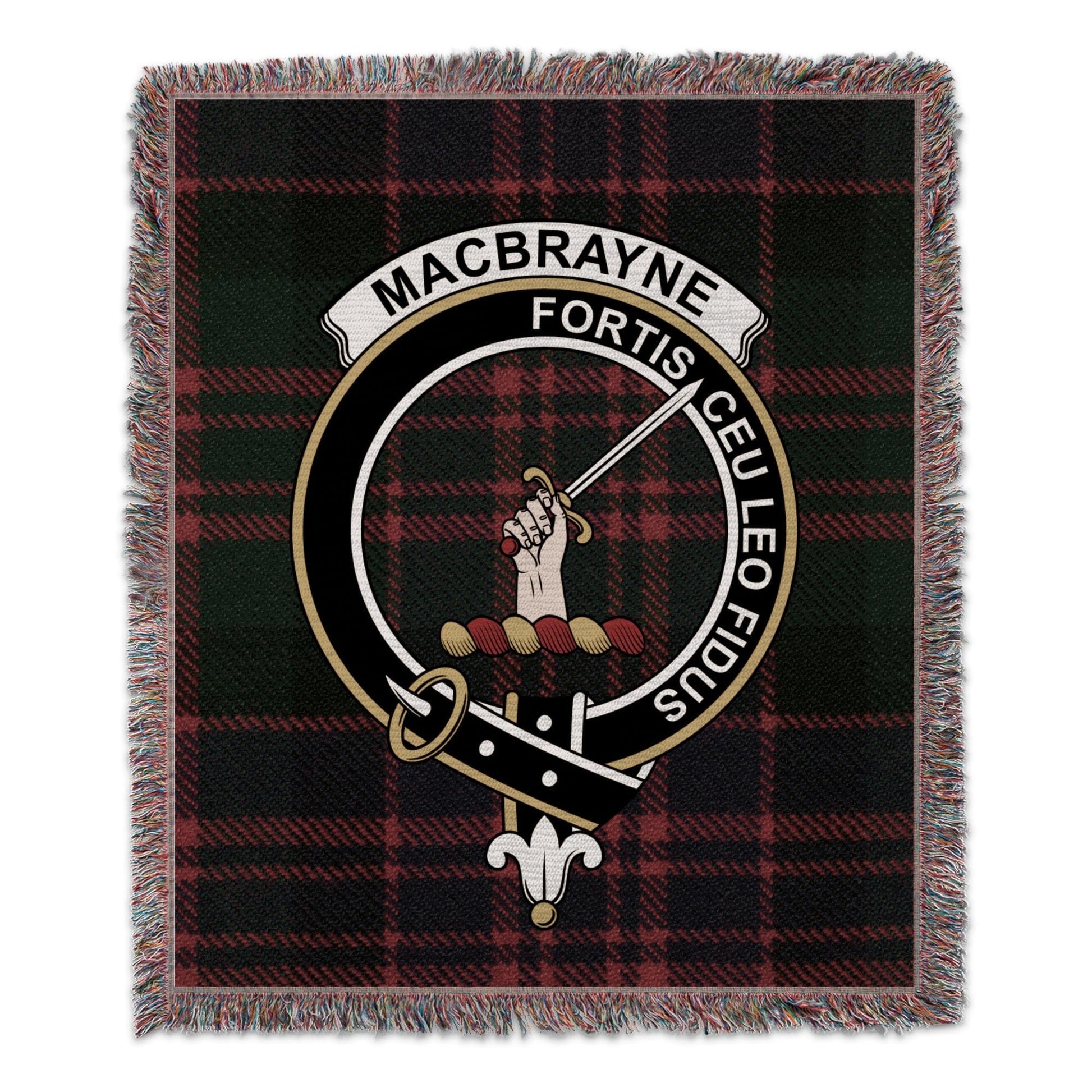 Physical Item 50" x 60" Macbrayne Fortis Ceu Leo Fidus Woven Blanket