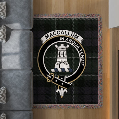 Physical Item 50" x 60" Maccallum Clan Scottish Tartan Woven Blanket