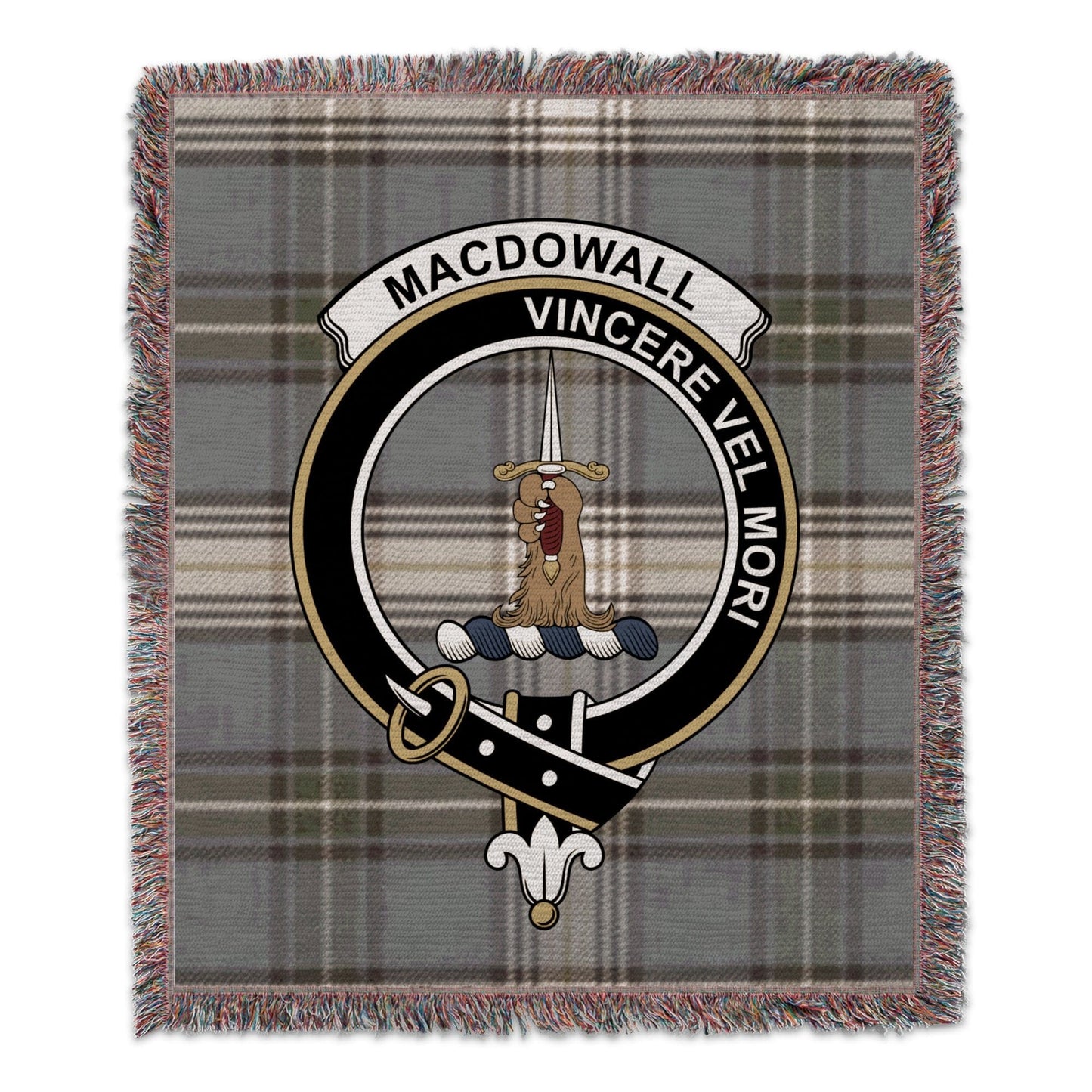 Physical Item 50" x 60" Macdowall Clan Scottish Tartan Woven Blanket