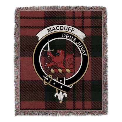 Physical Item 50" x 60" Macduff Clan Scottish Tartan Woven Blanket