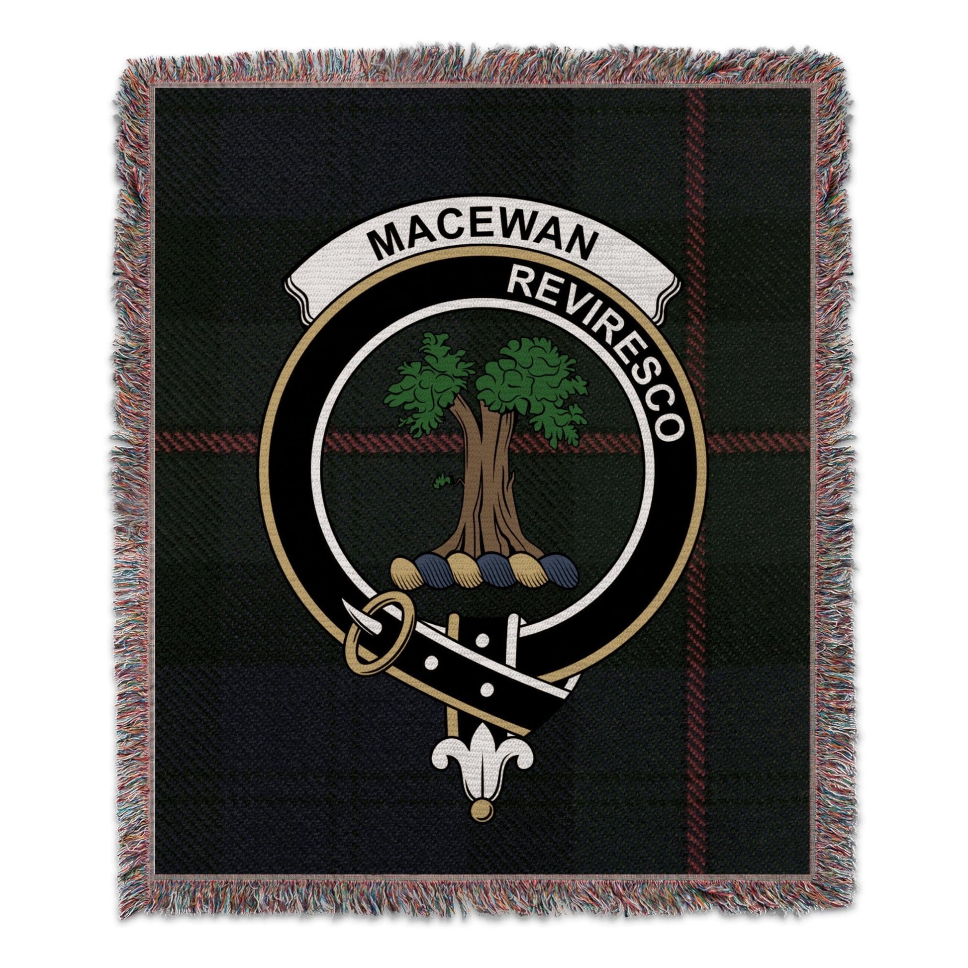 Physical Item 50" x 60" Macewan Clan Scottish Tartan Woven Blanket