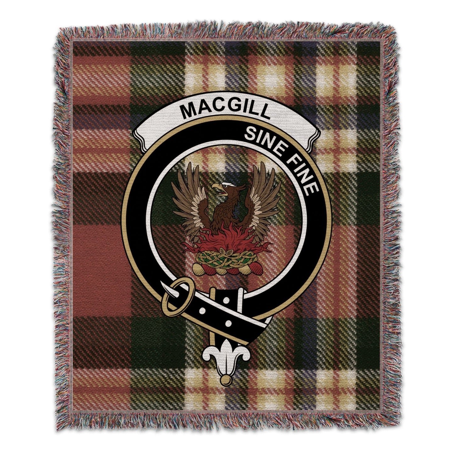 Physical Item 50" x 60" Macgill Clan Scottish Tartan Woven Blanket