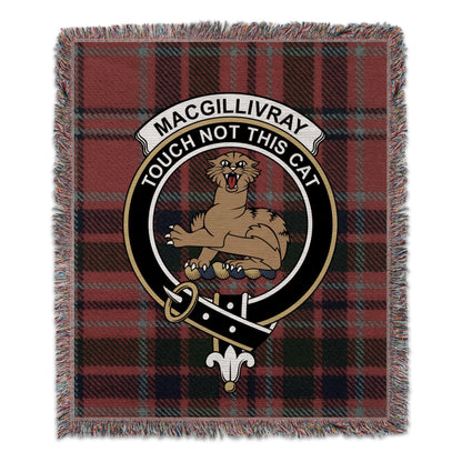 Physical Item 50" x 60" MacGillivray Clan Scottish Tartan Woven Blanket