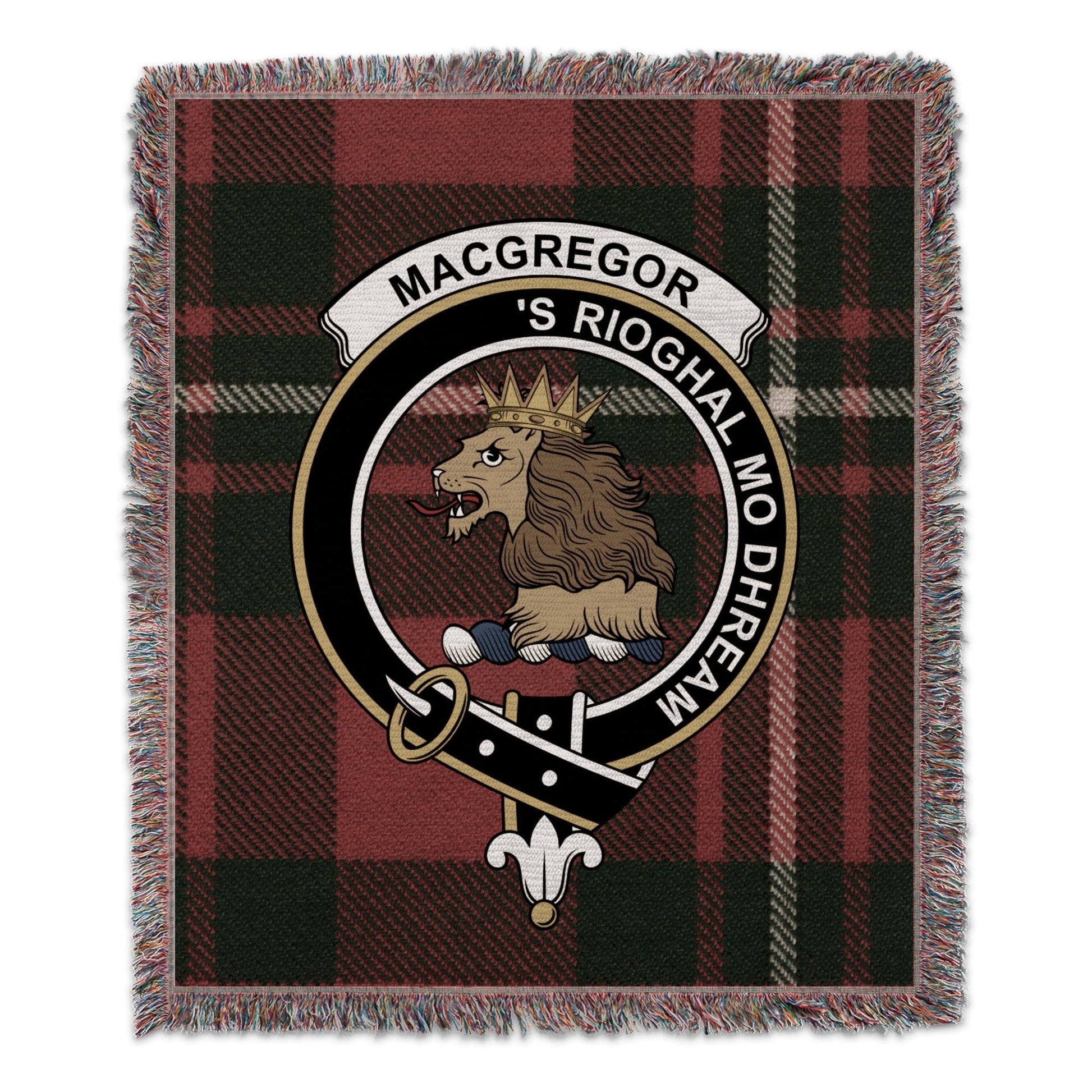 Physical Item 50" x 60" Macgregor Clan Scottish Tartan Woven Blanket