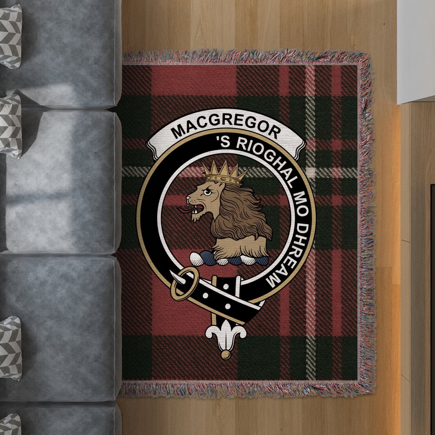 Physical Item 50" x 60" Macgregor Clan Scottish Tartan Woven Blanket