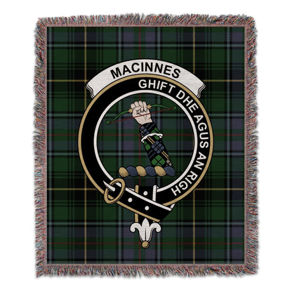 Physical Item 50" x 60" MacInnes Clan Scottish Tartan Woven Blanket