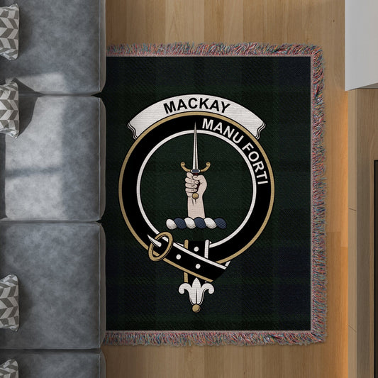 Physical Item 50" x 60" Mackay Clan Scottish Tartan Woven Blanket