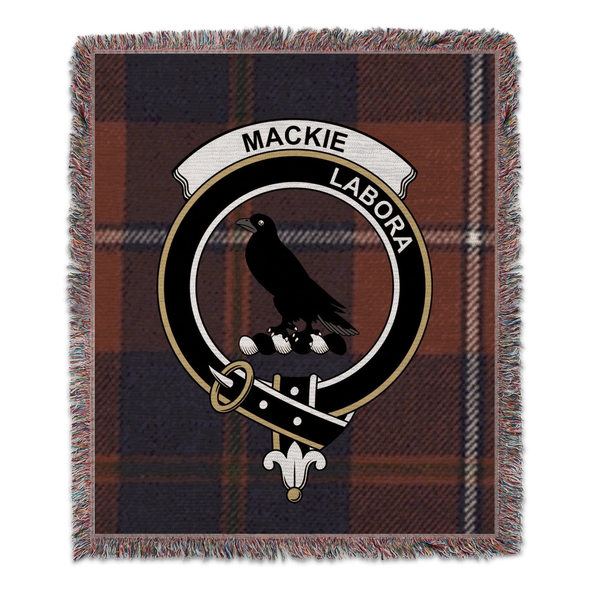 Physical Item 50" x 60" Mackie Clan Scottish Tartan Woven Blanket