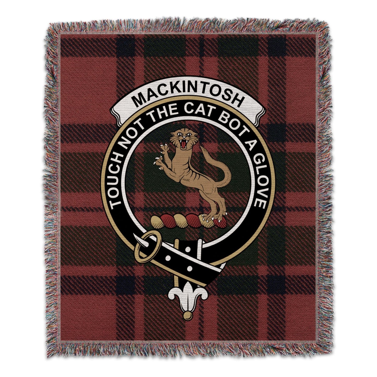 Physical Item 50" x 60" Mackintosh Clan Scottish Tartan Woven Blanket