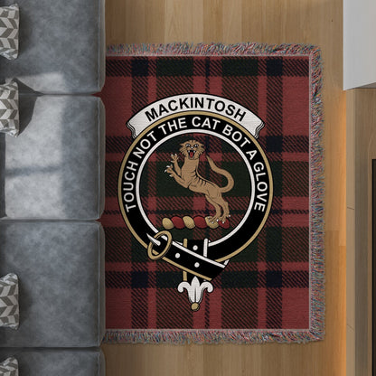 Physical Item 50" x 60" Mackintosh Clan Scottish Tartan Woven Blanket