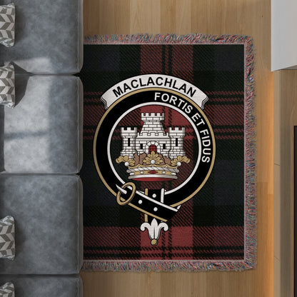 Physical Item 50" x 60" Maclachlan Clan Scottish Tartan Woven Blanket