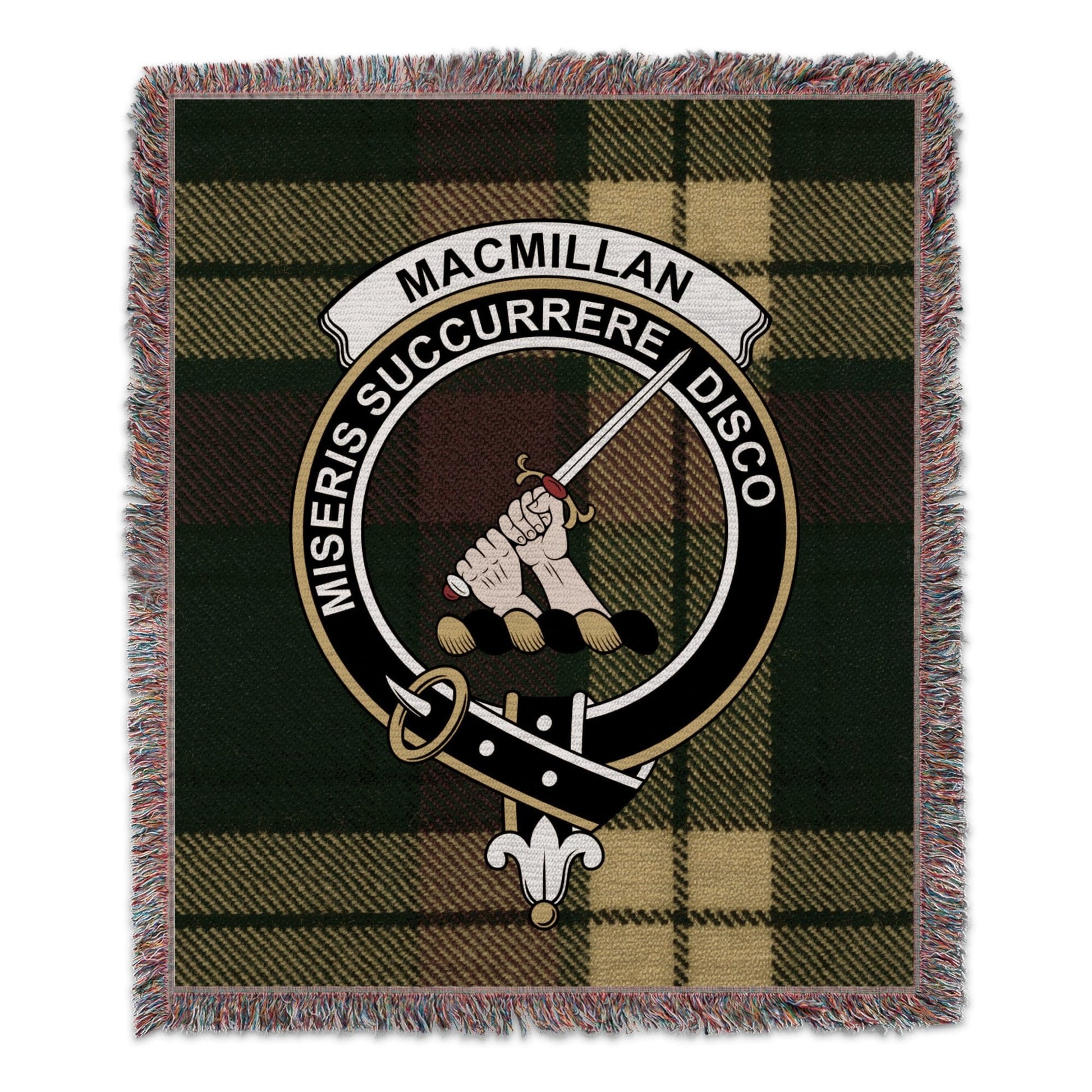 Physical Item 50" x 60" Macmillan Clan Scottish Tartan Woven Blanket