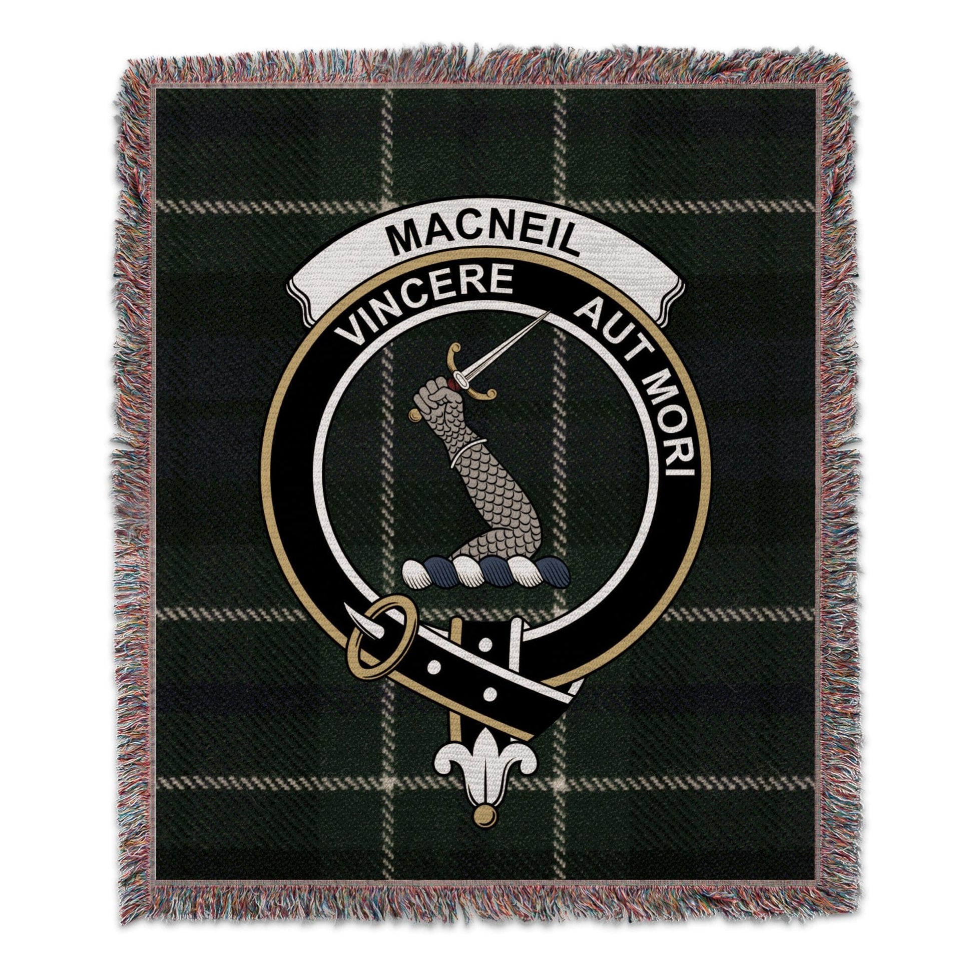 Physical Item 50" x 60" MacNeil Clan Scottish Tartan Woven Blanket