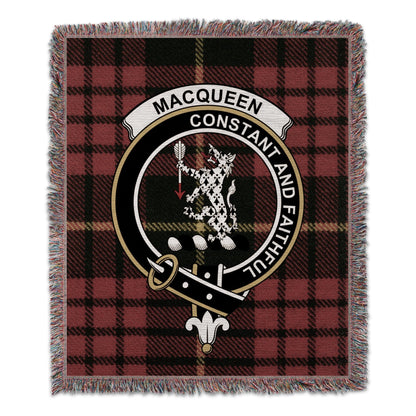 Physical Item 50" x 60" Macqueen Clan Constant and Faithful Woven Blanket