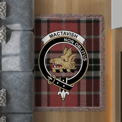 Physical Item 50" x 60" Mactavish Clan Scottish Tartan Woven Blanket