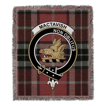 Physical Item 50" x 60" Mactavish Clan Scottish Tartan Woven Blanket