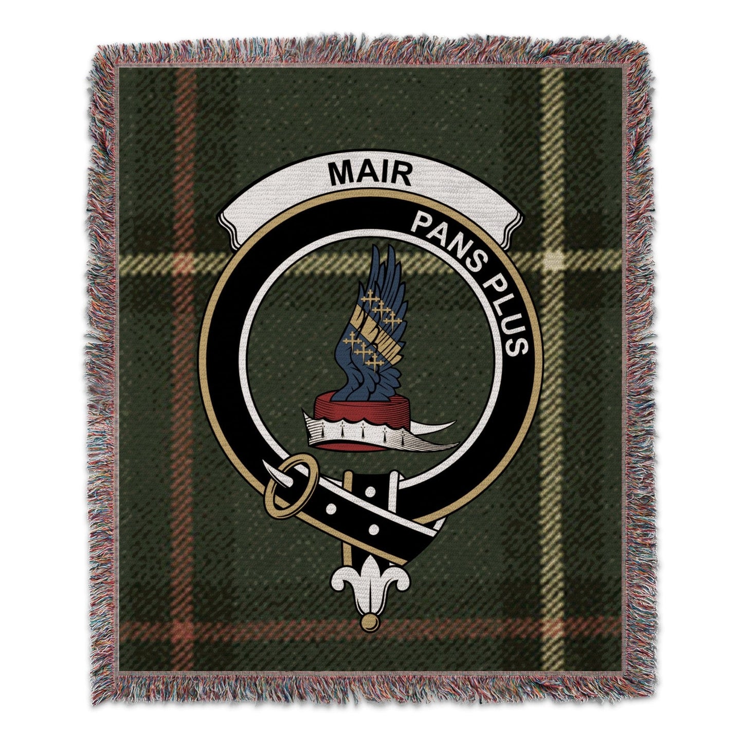 Physical Item 50" x 60" Mair Clan Scottish Tartan Woven Blanket