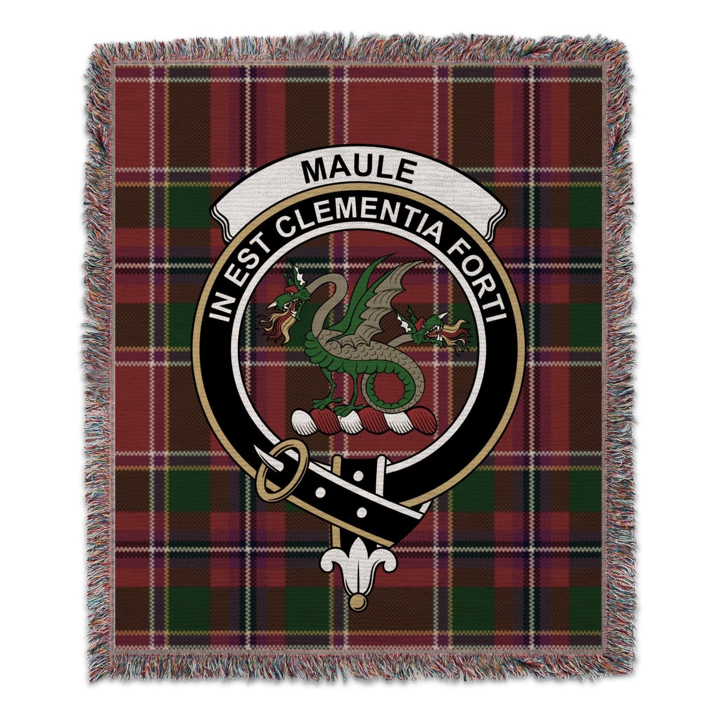 Physical Item 50" x 60" Maule Clan Scottish Tartan Woven Blanket