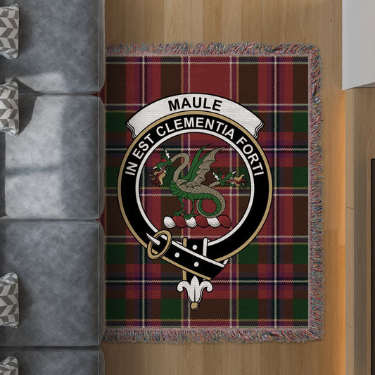 Physical Item 50" x 60" Maule Clan Scottish Tartan Woven Blanket