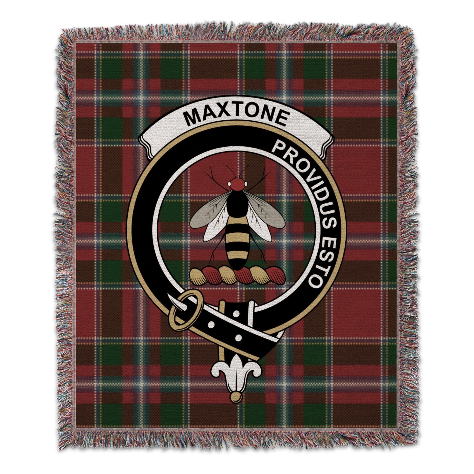 Physical Item 50" x 60" Maxtone Providus Esto Scottish Tartan Woven Blanket