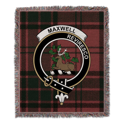 Physical Item 50" x 60" Maxwell Clan Scottish Tartan Woven Blanket