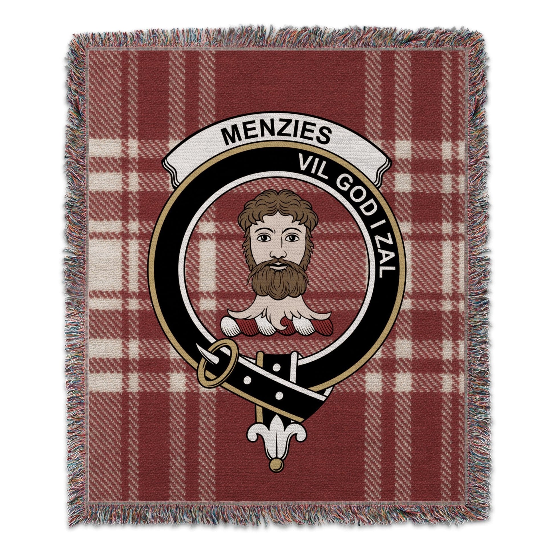 Physical Item 50" x 60" Menzies Clan Scottish Tartan Woven Blanket